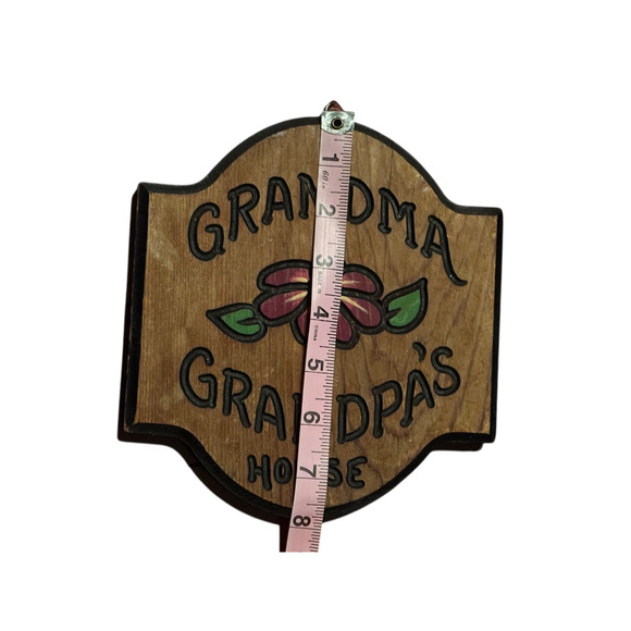 Grandma Grandpa’s House Wooden Hanging Sign Rustic Country Wall Plaque Decor - Picture 6 of 6